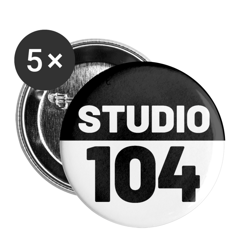 Studio 104 Buttons small 1'' (5-pack) - white