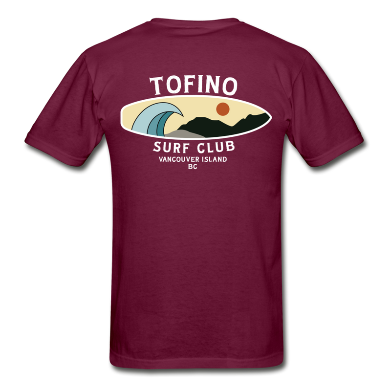 Tofino Surf Club by Newton Creative Ultra Cotton Adult T-Shirt - burgundy