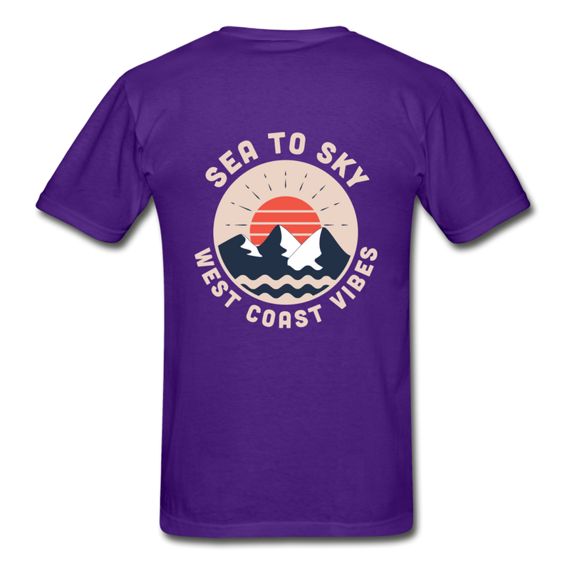 Sea to Sky by Newton Creative Ultra Cotton Adult T-Shirt - purple