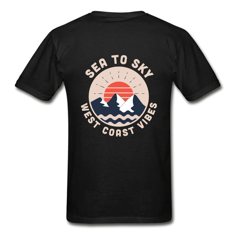 Sea to Sky by Newton Creative Ultra Cotton Adult T-Shirt - black