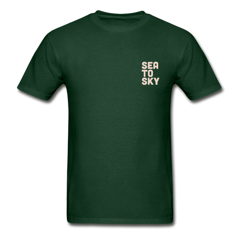 Sea to Sky by Newton Creative Ultra Cotton Adult T-Shirt - forest green