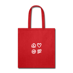Dropping Dimes Tote Bag - red