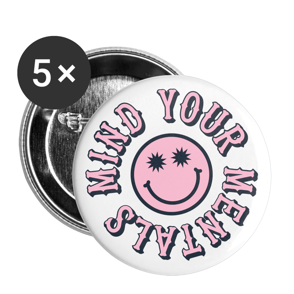 MYM Buttons large 2.2'' (5-pack) - white